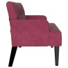 Banc Chesterfield Bordeaux 112 x 65,5 x 75 cm Velours 512520512520