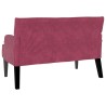 Banc Chesterfield Bordeaux 112 x 65,5 x 75 cm Velours 512520512520