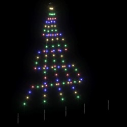 Arbre de Noël LED avec piquets au sol Multicolore 182 cm Métal 512521512521