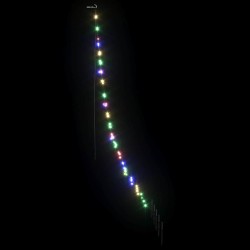 Arbre de Noël LED avec piquets au sol Multicolore 182 cm Métal 512521512521