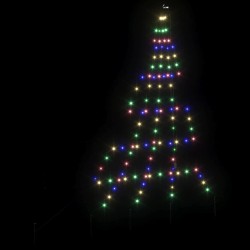 Arbre de Noël LED avec piquets au sol Multicolore 182 cm Métal 512521512521
