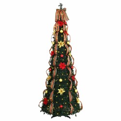 Sapin de Noël artificiel avec 200 LED Vert 215 cm PVC 512522512522