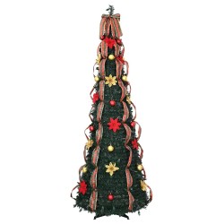 Sapin de Noël artificiel avec 200 LED Vert 215 cm PVC 512522512522