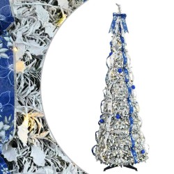 Sapin de Noël artificiel avec 200 LED Blanc 210 cm PVC 512523512523