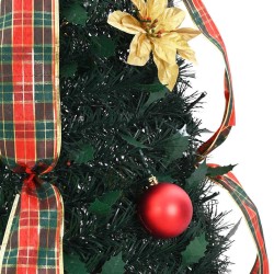 Sapin de Noël artificiel avec 100 LED Vert 155 cm PVC 512524512524