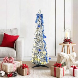 Sapin de Noël artificiel avec 50 LED Blanc 120 cm PVC 512526512526