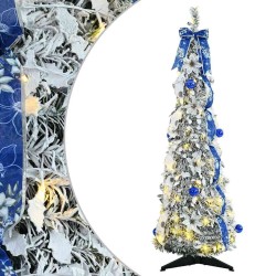 Sapin de Noël artificiel avec 50 LED Blanc 120 cm PVC 512526512526