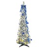 Sapin de Noël artificiel avec 100 LED Blanc 150 cm PVC 512528512528