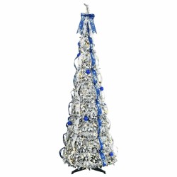 Sapin de Noël artificiel avec 150 LED Blanc 180 cm PVC 512529512529