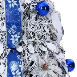 Sapin de Noël artificiel avec 150 LED Blanc 180 cm PVC 512529512529