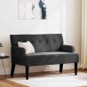 Banc Chesterfield Noir 112 x 65,5 x 75 cm Velours 512534512534