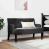 Banc Chesterfield Noir 112 x 65,5 x 75 cm Velours 512534512534
