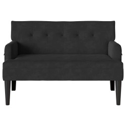 Banc Chesterfield Noir 112 x 65,5 x 75 cm Velours 512534512534