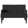 Banc Chesterfield Noir 112 x 65,5 x 75 cm Velours 512534512534