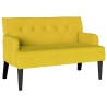 Banc Chesterfield Jaune 112 x 65,5 x 75 cm Velours 512536512536