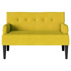 Banc Chesterfield Jaune 112 x 65,5 x 75 cm Velours 512536512536