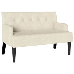 Banc Chesterfield Crème 112 x 65,5 x 75 cm Velours 512537512537