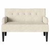 Banc Chesterfield Crème 112 x 65,5 x 75 cm Velours 512537512537