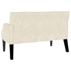 Banc Chesterfield Crème 112 x 65,5 x 75 cm Velours 512537512537