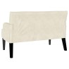Banc Chesterfield Crème 112 x 65,5 x 75 cm Velours 512537512537