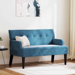 Banc Chesterfield Bleu 112 x 65,5 x 75 cm Velours 512538512538