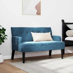 Banc Chesterfield Bleu 112 x 65,5 x 75 cm Velours 512538512538