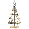 Arbre en cône de Noël avec support Noir 60 cm Acier 512539512539