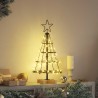 Arbre en cône de Noël avec support Noir 60 cm Acier 512539512539