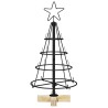 Arbre en cône de Noël avec support Noir 60 cm Acier 512539512539