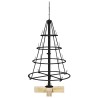Arbre en cône de Noël avec support Noir 60 cm Acier 512539512539