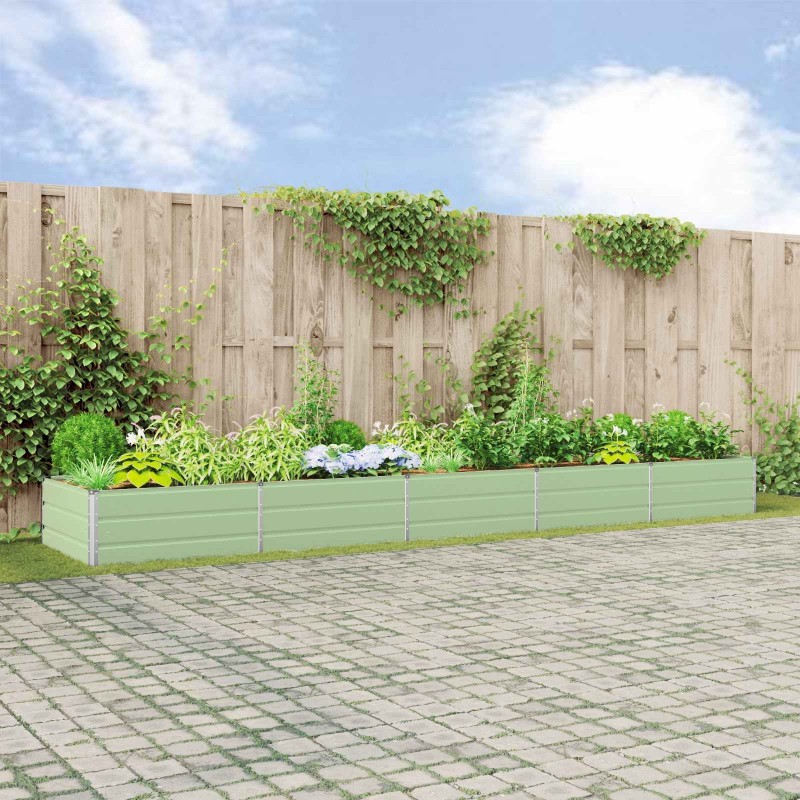 Jardinière Vert pastel 480 x 100 x 45 cm Acier galvanisé 512541512541