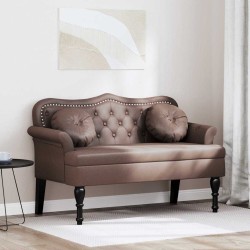 Banc Chesterfield Marron 120,5 x 65 x 75 cm Simili cuir 512546512546