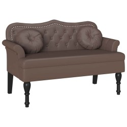Banc Chesterfield Marron 120,5 x 65 x 75 cm Simili cuir 512546512546