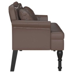 Banc Chesterfield Marron 120,5 x 65 x 75 cm Simili cuir 512546512546