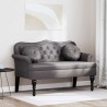 Banc Chesterfield Gris 120,5 x 65 x 75 cm Simili cuir 512547512547