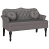 Banc Chesterfield Gris 120,5 x 65 x 75 cm Simili cuir 512547512547