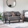 Banc Chesterfield Gris 120,5 x 65 x 75 cm Simili cuir 512547512547