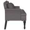 Banc Chesterfield Gris 120,5 x 65 x 75 cm Simili cuir 512547512547