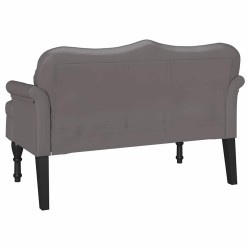 Banc Chesterfield Gris 120,5 x 65 x 75 cm Simili cuir 512547512547