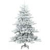 Sapin de Noël artificiel à branches pliantes, duveteux de neige 512549512549