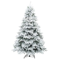 Sapin de Noël artificiel à branches pliantes, duveteux de neige 512552512552