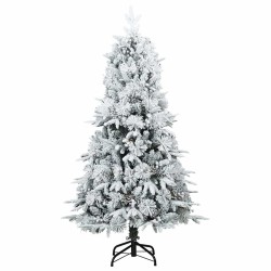 Sapin de Noël artificiel à branches pliantes, duveteux de neige 512553512553