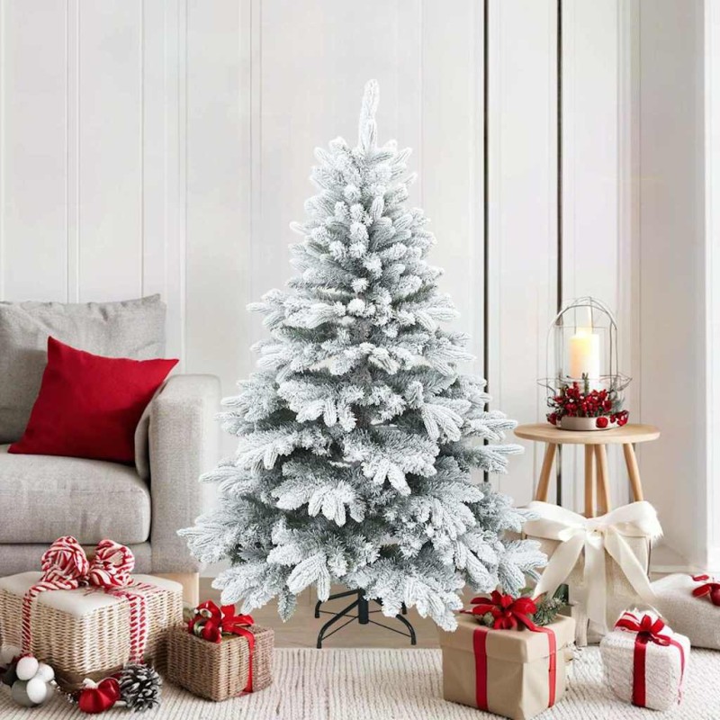 Sapin de Noël artificiel à branches pliantes, duveteux de neige 512554512554