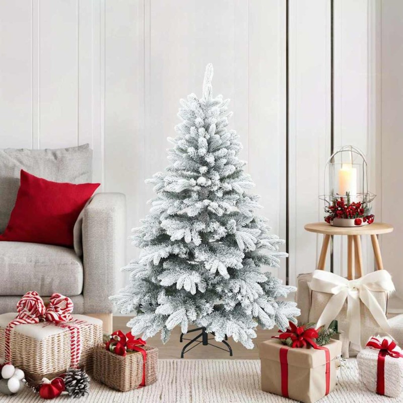 Sapin de Noël artificiel à branches pliantes, duveteux de neige 512555512555