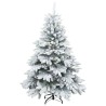Sapin de Noël artificiel à branches pliantes, duveteux de neige 512555512555