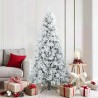 Sapin de Noël artificiel à branches pliantes, duveteux de neige 512556512556