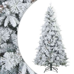 Sapin de Noël artificiel à branches pliantes, duveteux de neige 512557512557