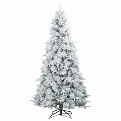 Sapin de Noël artificiel à branches pliantes, duveteux de neige 512557512557