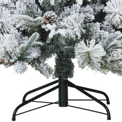 Sapin de Noël artificiel à branches pliantes, duveteux de neige 512557512557