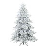 Sapin de Noël artificiel à branches pliantes, duveteux de neige 512558512558